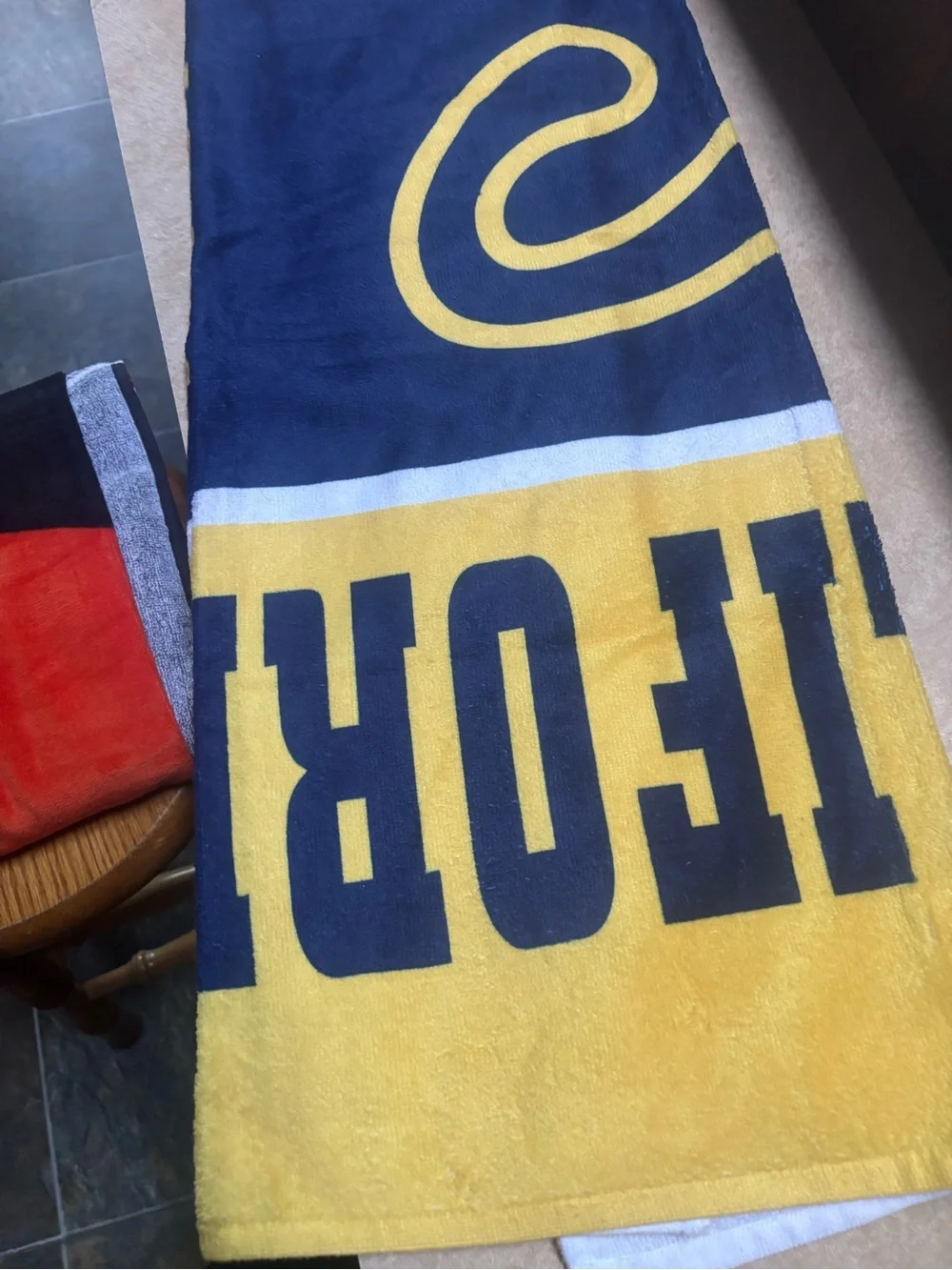 Wincraft Cal Golden Bears Navy and Yellow Beach Towel